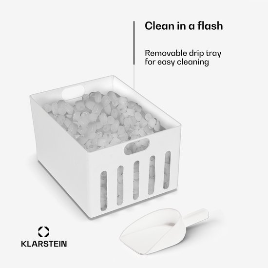 Klarstein IJsblokjesmachine Icefestival Bullet - 20 kg/24 uur, 400 W, 3 liter tank, ijsblokjes & geraspt ijs, roestvrij staal, ijsmachine voor bars, evenementen, keukens, ijsdispenser, zwart,3L 40 cm - voor Thuis voor Feest - Zelfreinigend LED van Klarstein — afbeelding 3