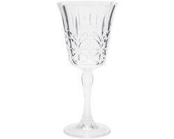 Riviera Maison Wijnglas Geslepen Transparant - Azur Wittewijnglas voor buiten - Kunststof - 290ml