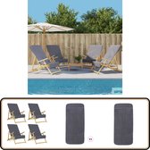 Serviettes de plage vidaXL - 4 pièces - 60 x 135 cm - Anthracite - Serviette de plage - Serviette de bain - Serviette de piscine - Accessoires d'été