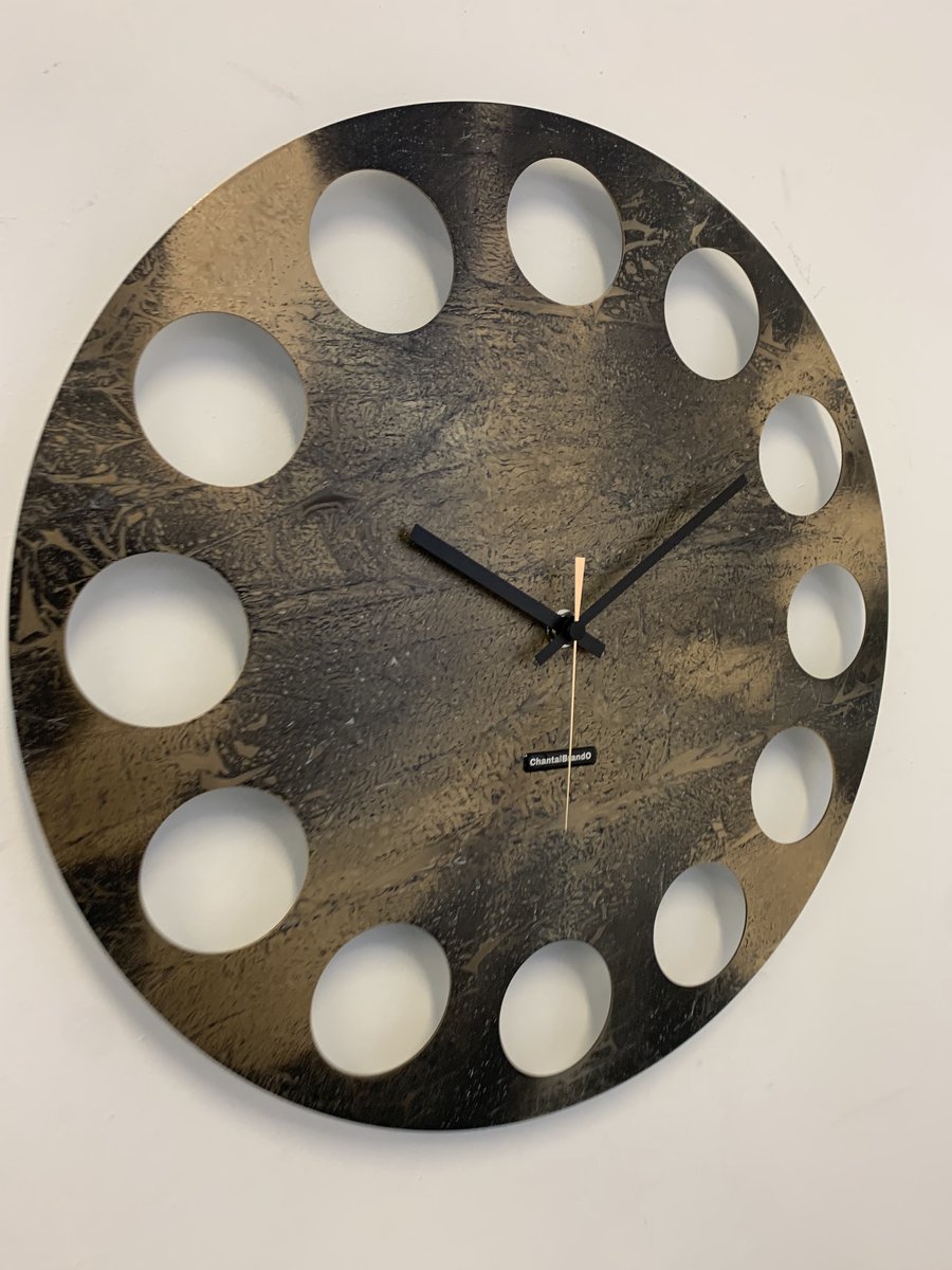 ChantalBrandO Wandklok BRETAGNE XL Modern Industrieel Design