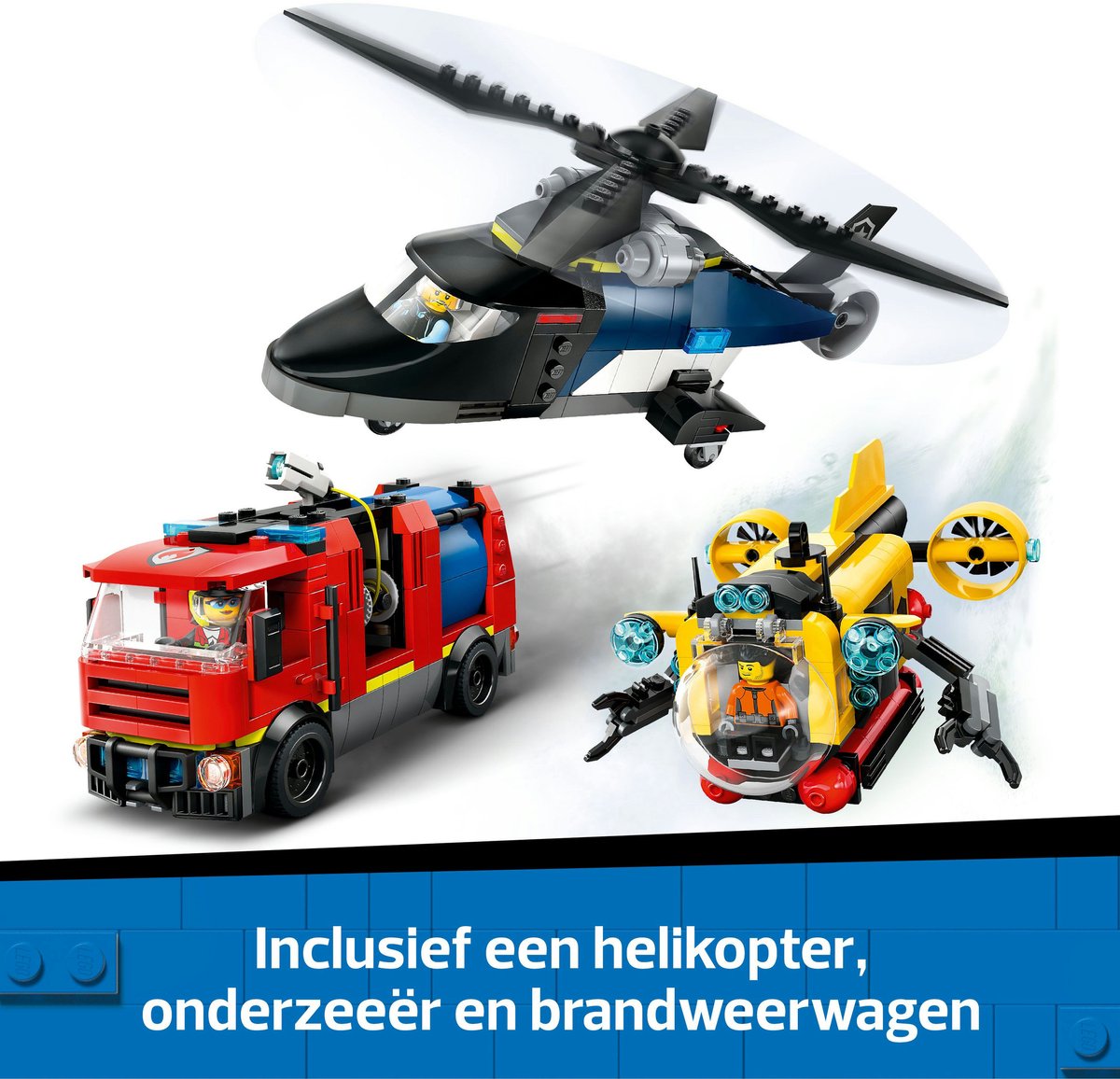 LEGO City Helikopter brandweerauto en onderzeeër remix - 60462 — afbeelding 3