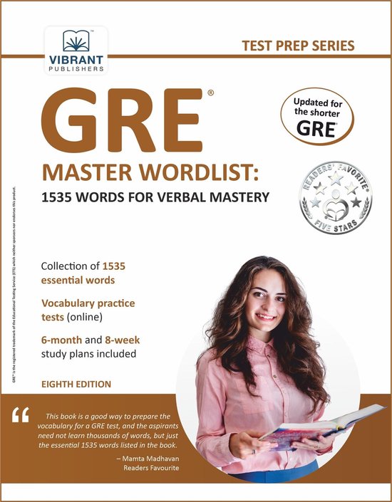 Test Prep Series - GRE Master Wordlist: 1535 Words for Verba ... - cover
