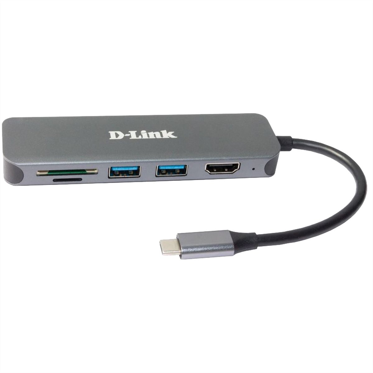 D-Link 6-in-1 USB-C Hub met HDMI/kaartlezer/stroomvoorziening DUB-2327