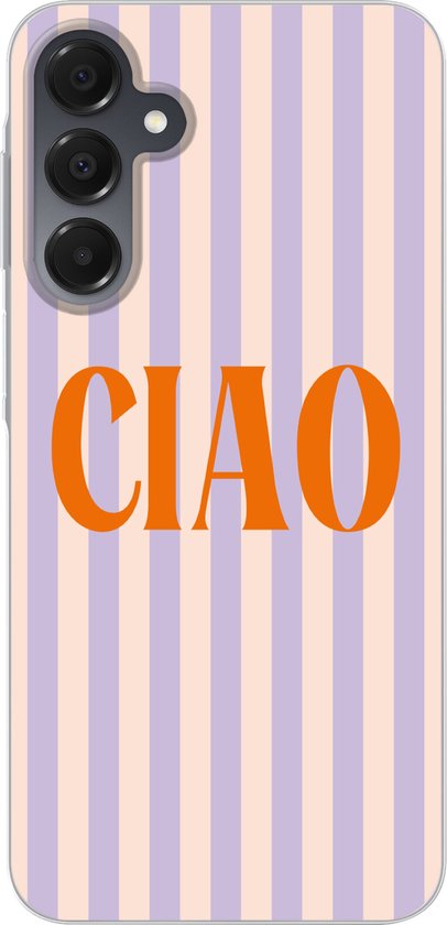 Coque de téléphone compatible avec Samsung Galaxy A16 - Ciao - Citation - Pastel - Rayures - Siliconen Coque de téléphone Coque de téléphone