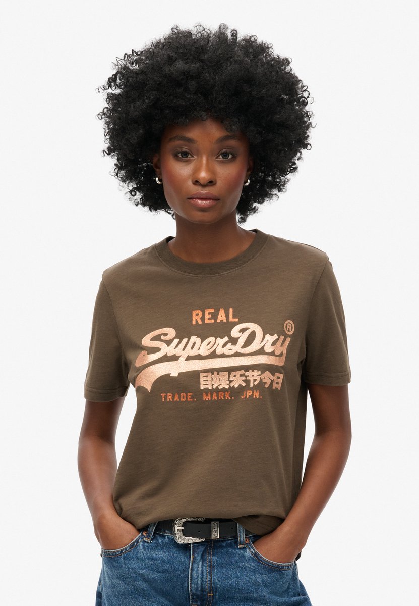 Superdry Versierd VL Graphic T-shirt Dames T-shirts Groen