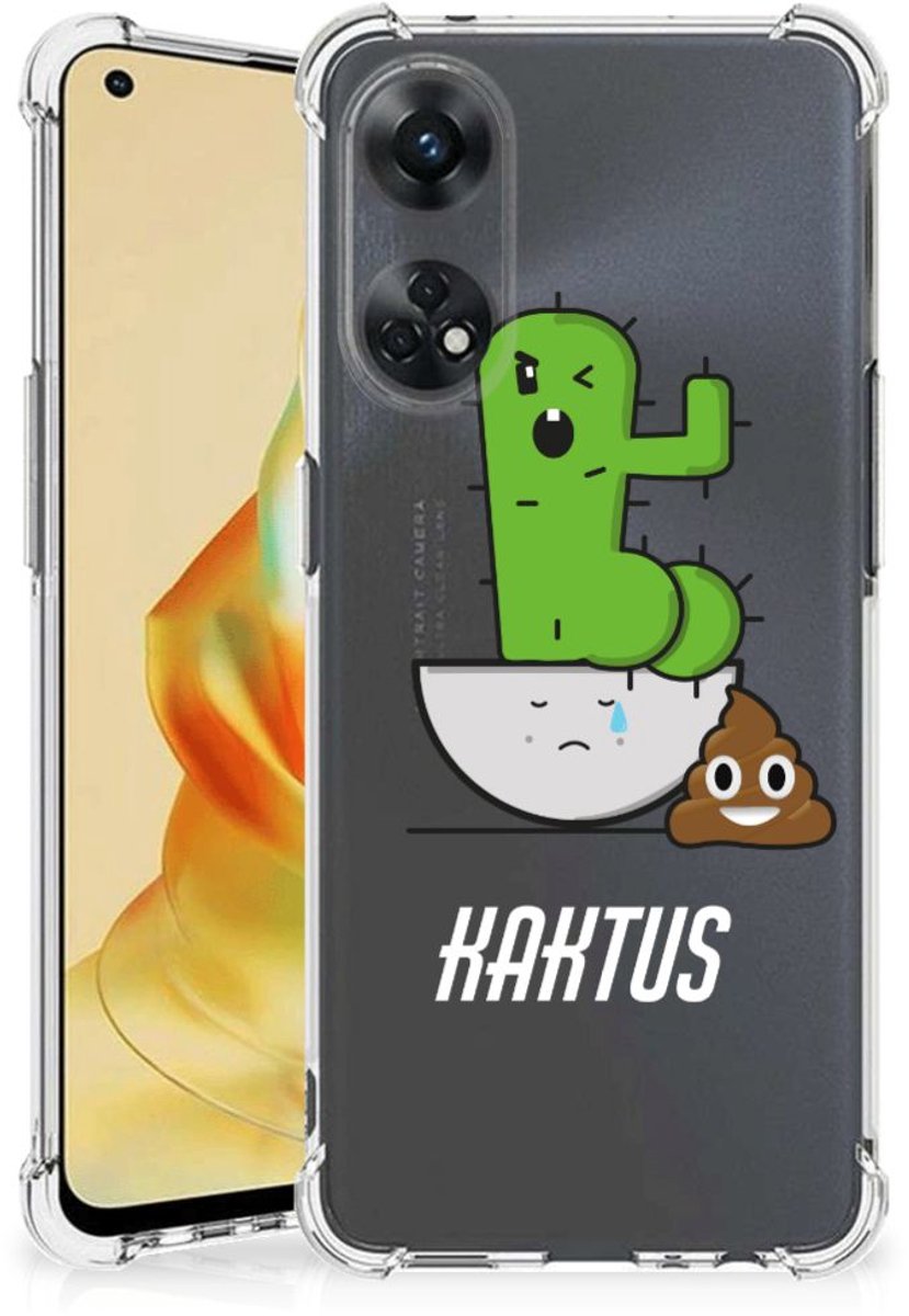 OPPO Reno8 T 4G Stevig Bumper Hoesje Cactus Poo