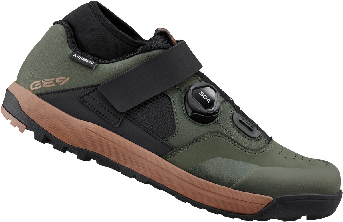 Enduro/downhill fietsschoenen GE900, olijf