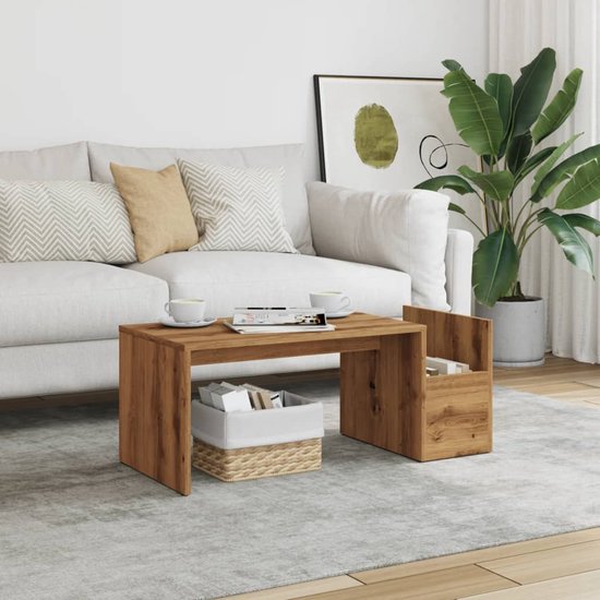 Salontafel 90x50x36,5 cm bewerkt hout hoogglans wit kopen