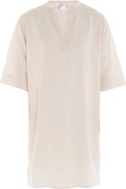 Robe Nova Knit Factory - Robe droite femme - Col bateau - Robe droite - Robe printemps-été - En 100% viscose modal - Manches mi-longues - Beige - 40/42