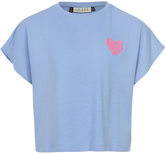 T-shirt Filles LOOXS 10sixteen 2512-5434-128 - Taille 164 - Blauw 52 % Cotton 48 % jersey modal