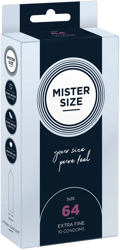 MISTER SIZE 64 Ultra Dunne XXL condooms (10 pack)
