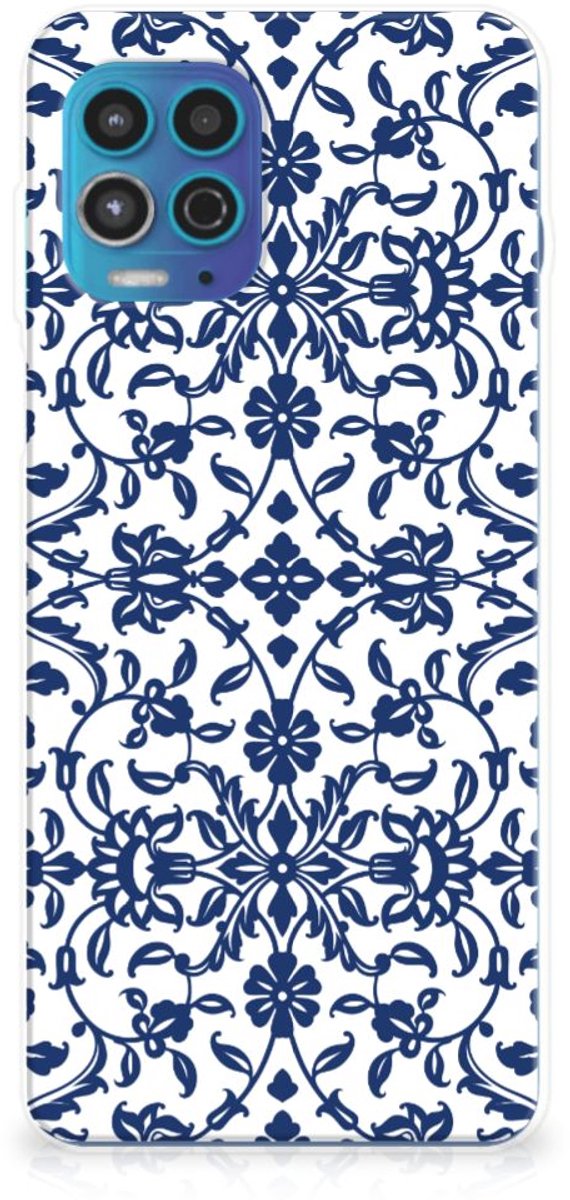 Motorola Moto G100 TPU Case Flower Blue