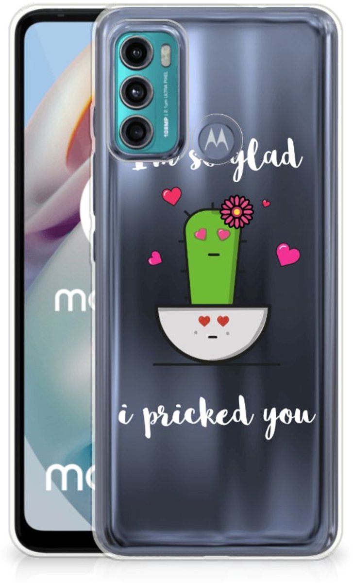 Motorola Moto G60 Telefoonhoesje met Naam Cactus Glad