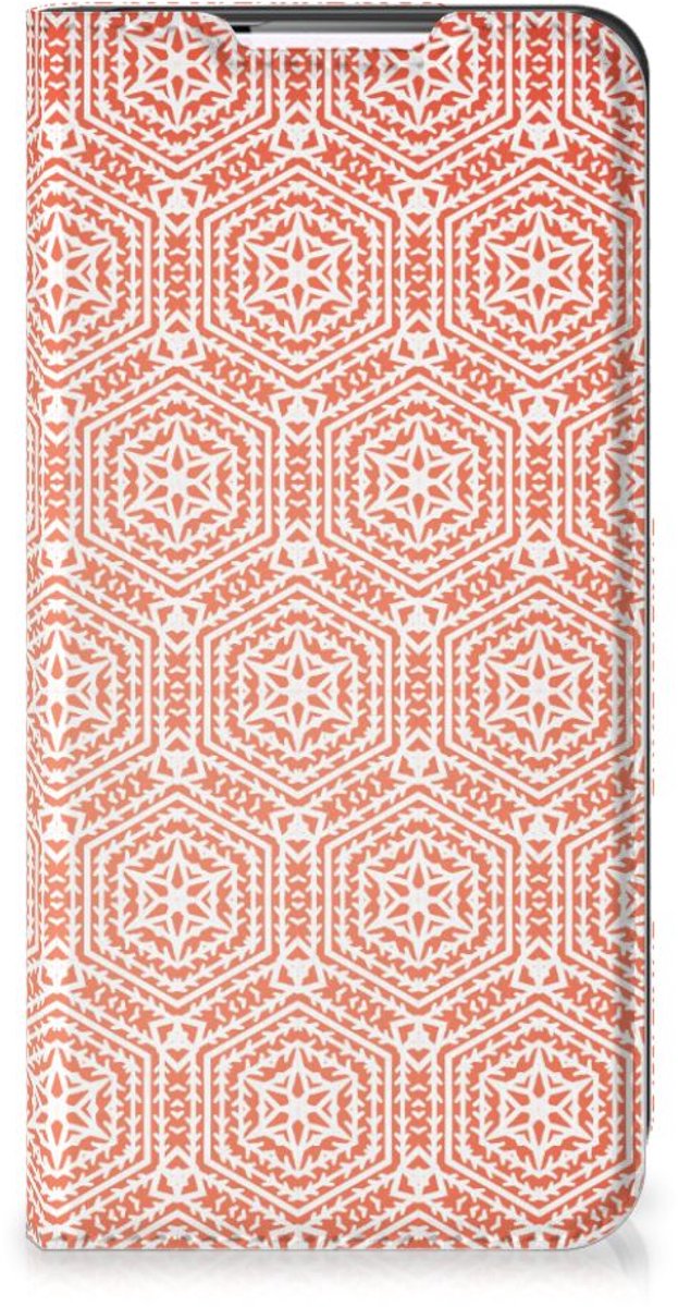 Samsung Galaxy S22 Hoesje met Magneet Pattern Orange