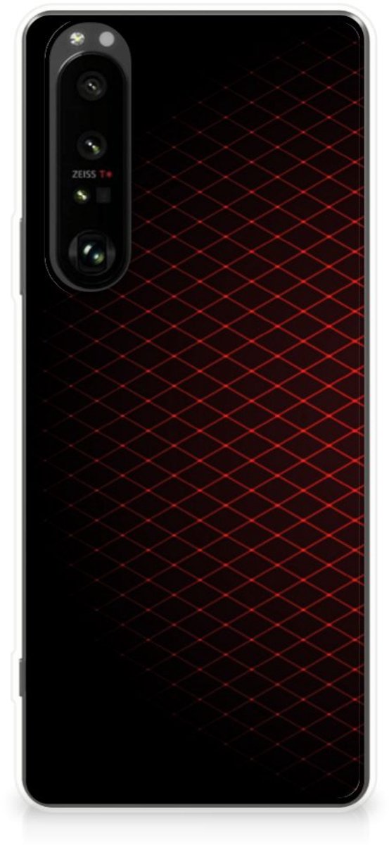 TPU Hoesje voor Sony Xperia 1 III TPU bumper Geruit Rood