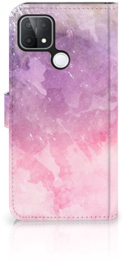 Etui pour téléphone OPPO A15 Etui à rabat Pink Violet Peinture