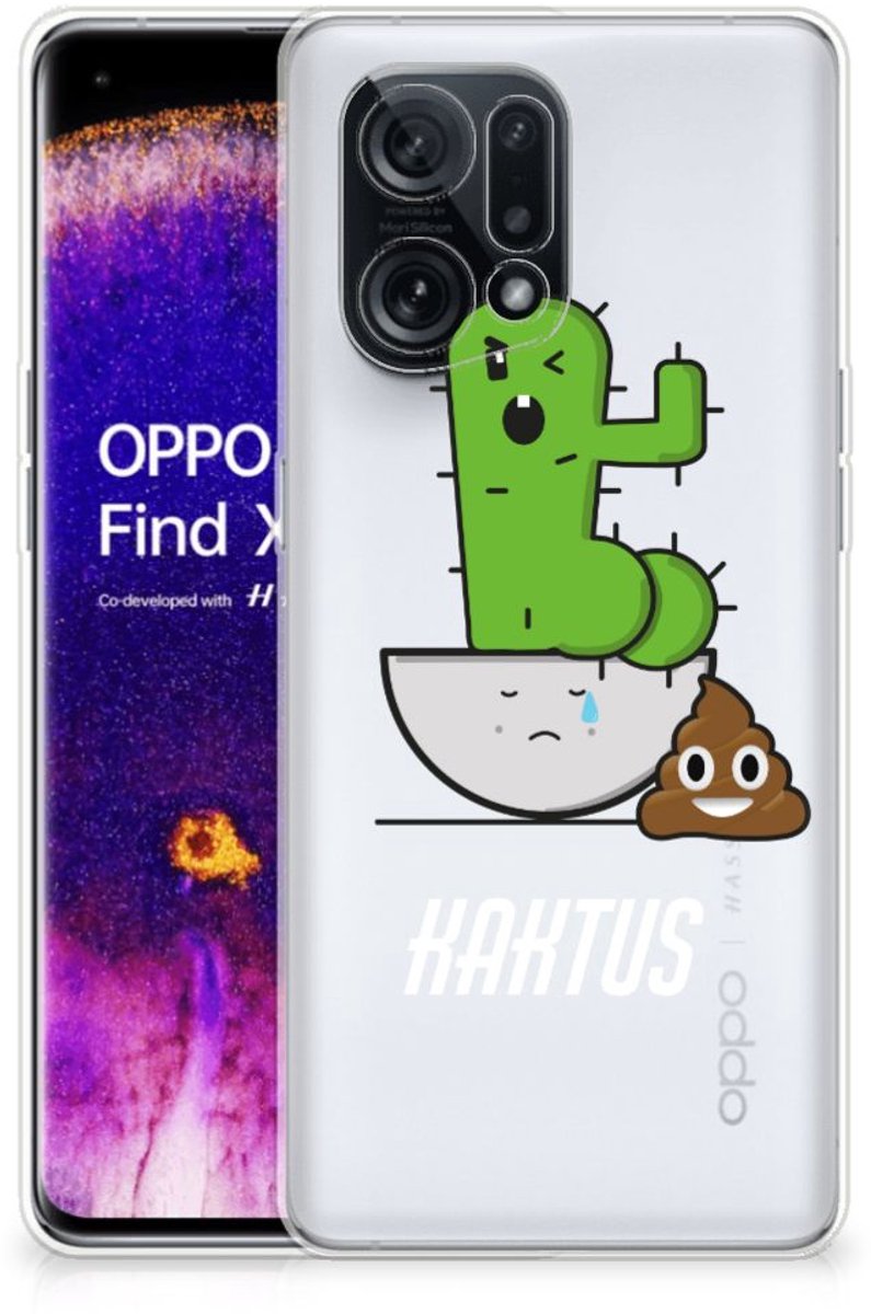 OPPO Find X5 Telefoonhoesje met Naam Cactus Poo