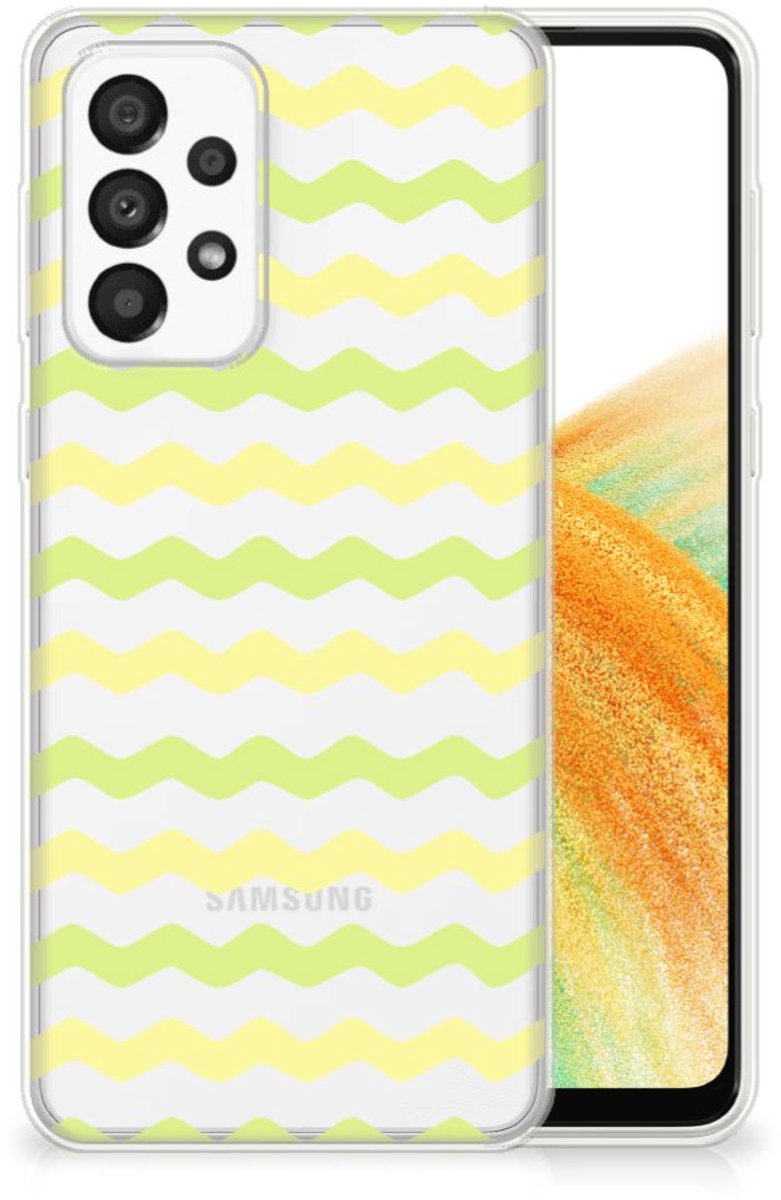 Samsung Galaxy A33 5G TPU bumper Waves Yellow