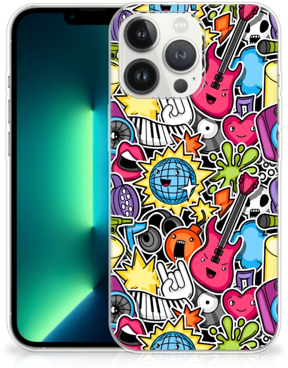 Back Cover voor iPhone 13 Pro Max Silicone Back Cover Punk Rock