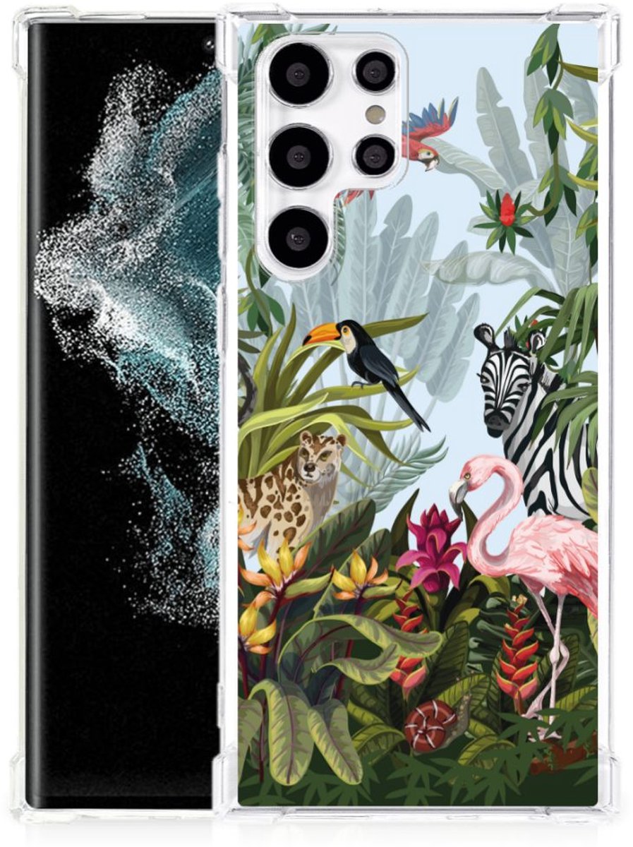 Case Anti-shock voor Samsung Galaxy S22 Ultra Jungle