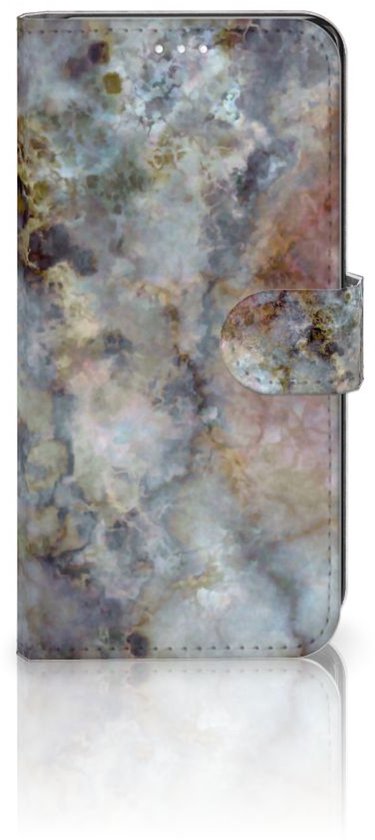 Étui pour téléphone portable Samsung Galaxy S21 FE Book Cover Marble Grijs