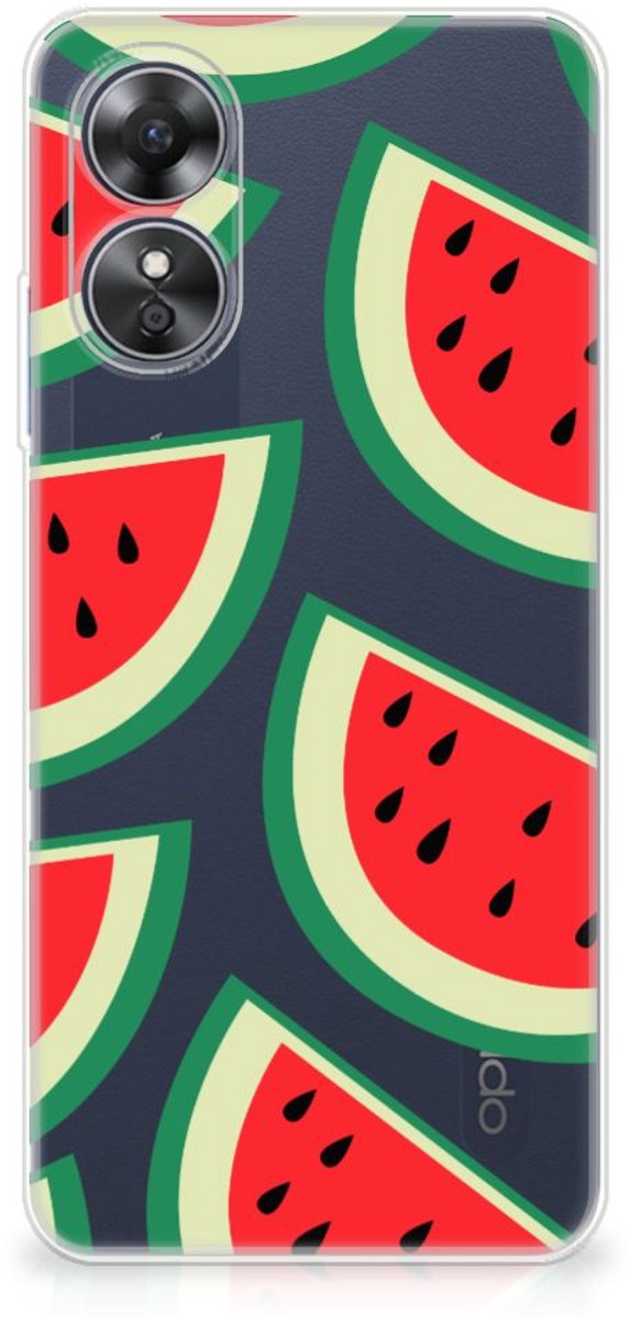 Back Cover voor OPPO A17 Siliconen Case Watermelons