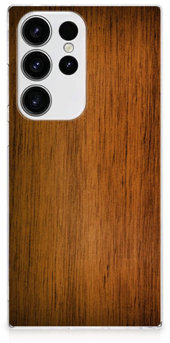 Samsung Galaxy S23 Ultra Bumper Hoesje Donker Hout