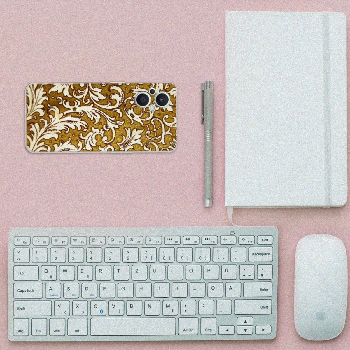 Siliconen Hoesje OPPO Reno8 Lite Barok Goud