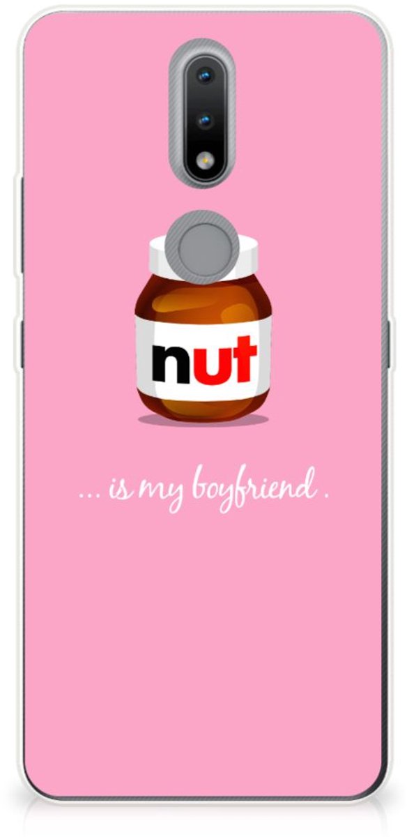 Back Cover voor Nokia 2.4 Siliconen Case Nut Boyfriend