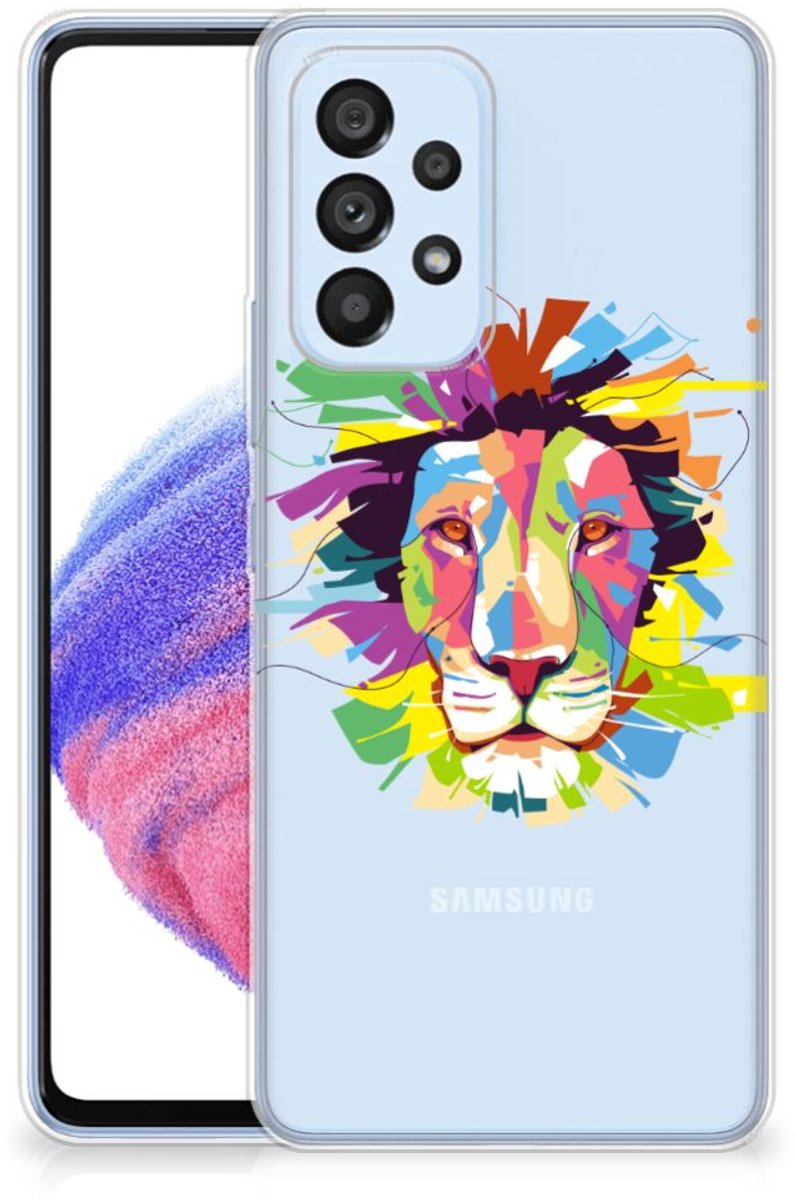 Samsung Galaxy A53 5G Telefoonhoesje met Naam Lion Color