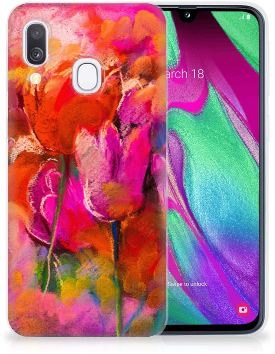 TPU Hoesje voor Hoesje maken Samsung Galaxy A40 Tulips