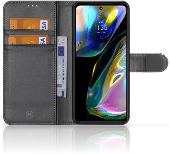 Housse en Cuir Premium Flip Case Portefeuille Etui pour Motorola Moto G52 | Moto G82 Portefeuille Vache