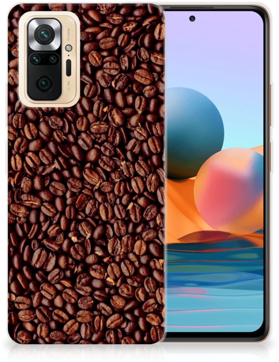 Xiaomi Redmi Note 10 Pro Siliconen Case Koffiebonen