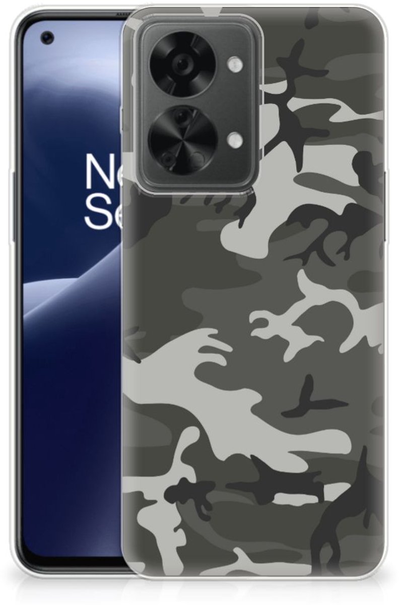 Back Cover voor OnePlus Nord 2T TPU bumper Army Light