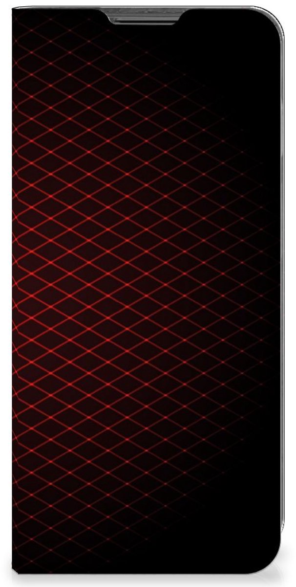 Motorola Moto G22 Hoesje met Magneet Geruit Rood