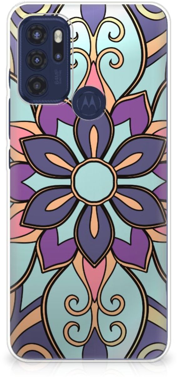Motorola Moto G60s TPU Case Purple Flower