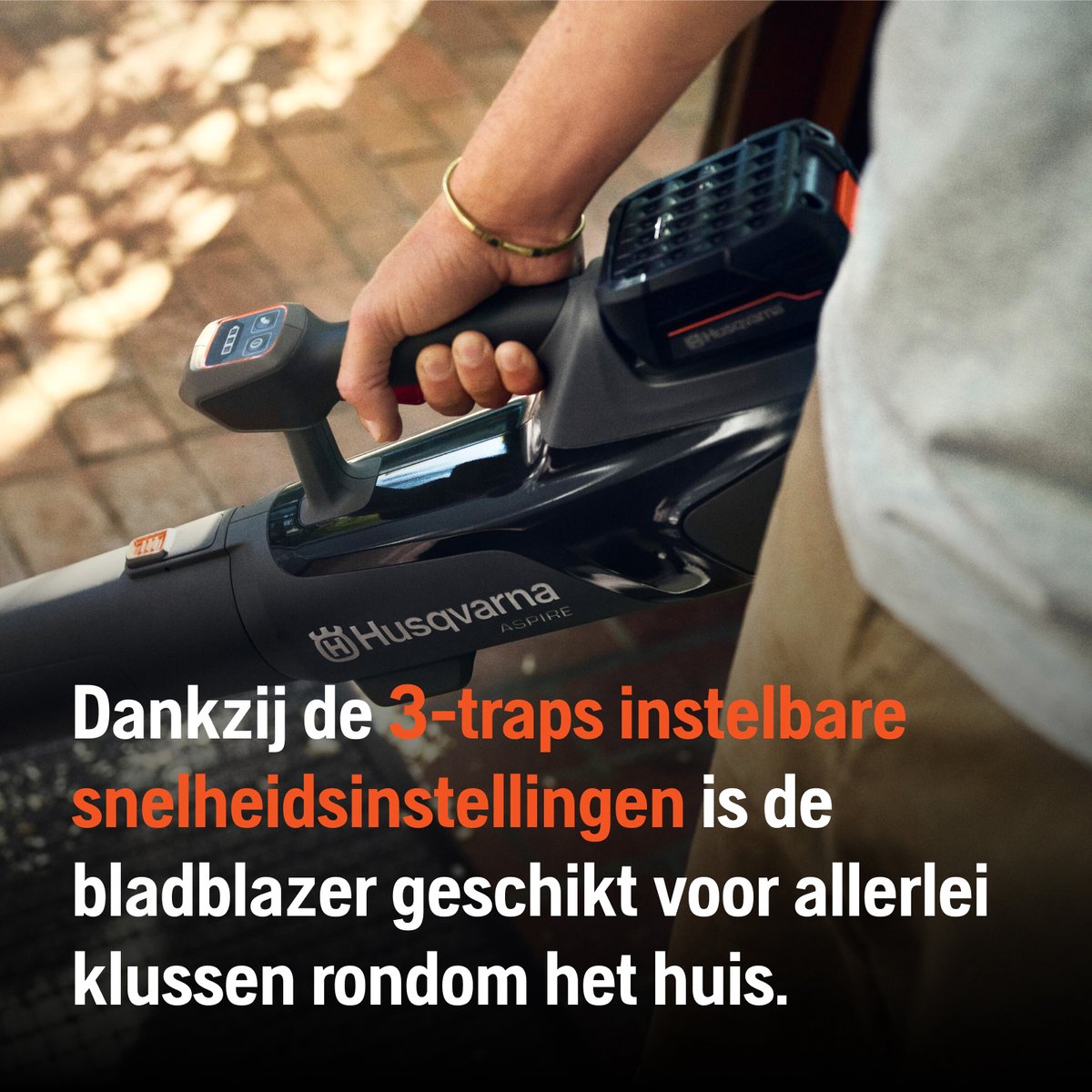 Husqvarna Accu bladblazer Aspire B8X-P4A, 3 snelheidsstanden, afneembare buis, eenvoudige bediening (zonder accu & oplader) – foto 2