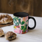 Magische Mok - Foto op Warmte Mokken - Koffiemok - Tafel - Wijn - Fruit - Magic Mok - Beker - 350 ML - Theemok