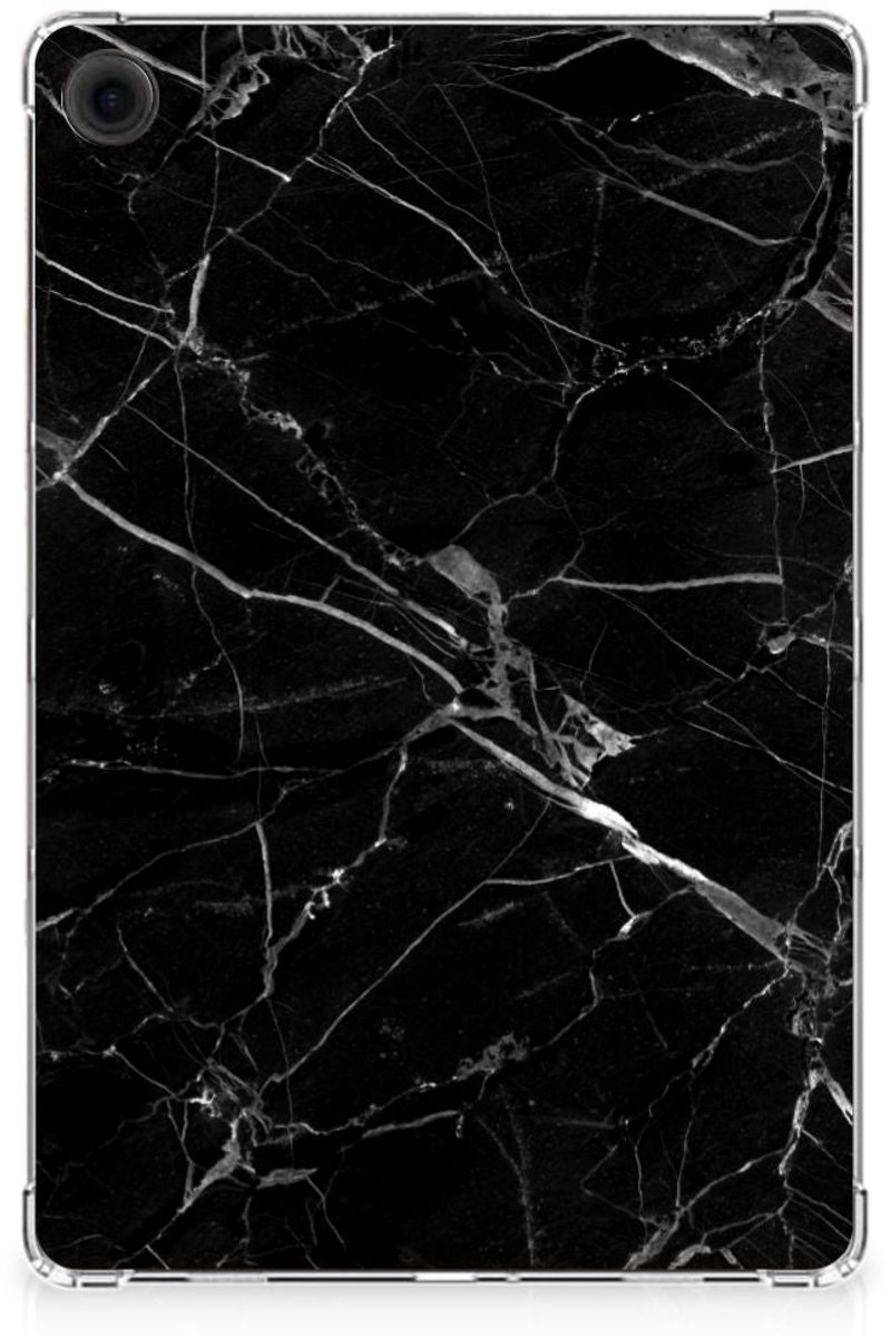 Samsung Galaxy Tab A9 Plus Tablet Back Cover Marmer Zwart - Origineel Cadeau Vader