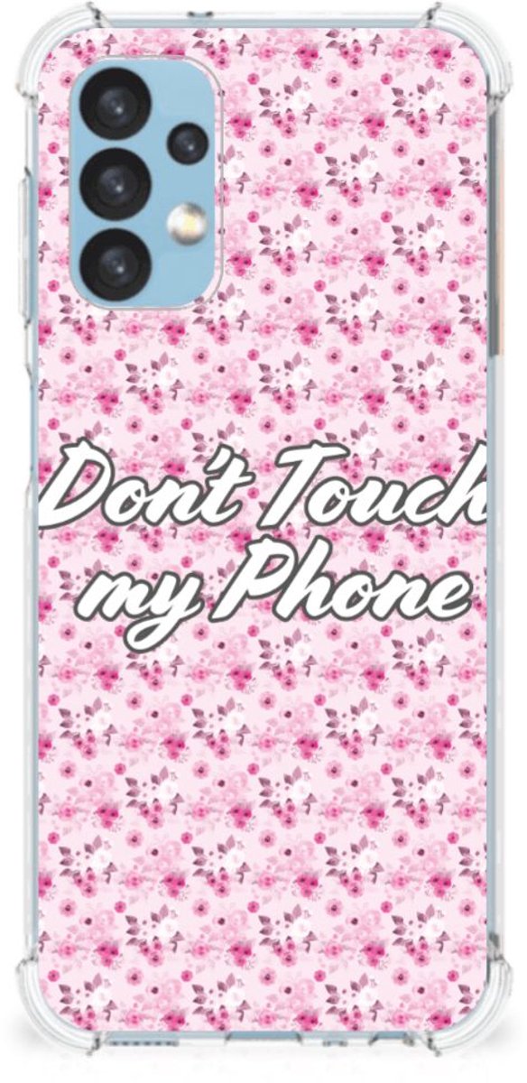 Samsung Galaxy A13 (4G) Anti Shock Case Flowers Pink DTMP