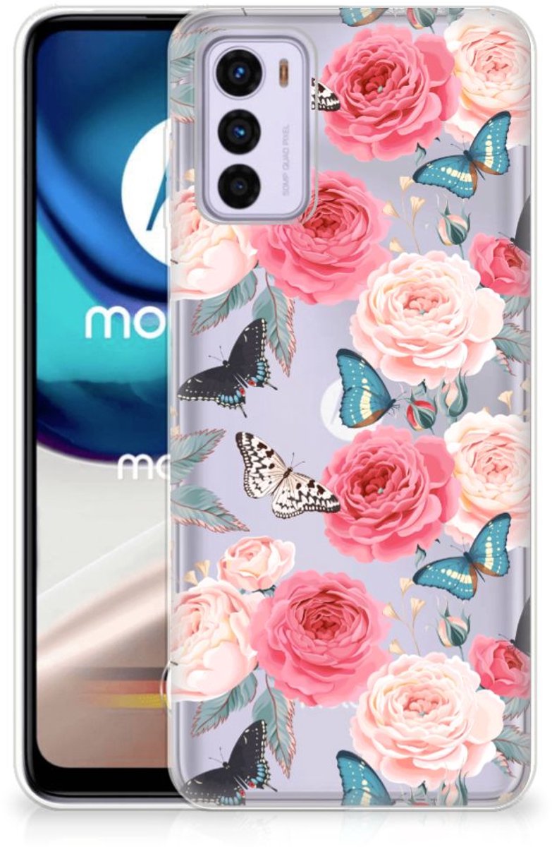 Motorola Moto G42 TPU Case Butterfly Roses