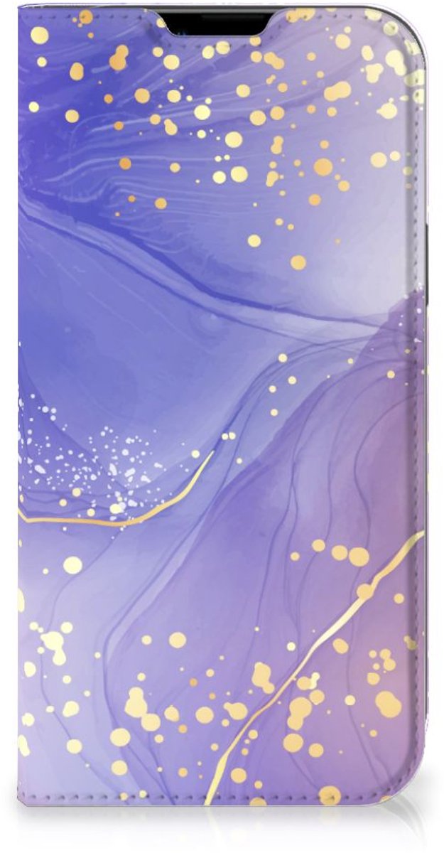 Bookcase voor Apple iPhone 14 Plus Watercolor Paars
