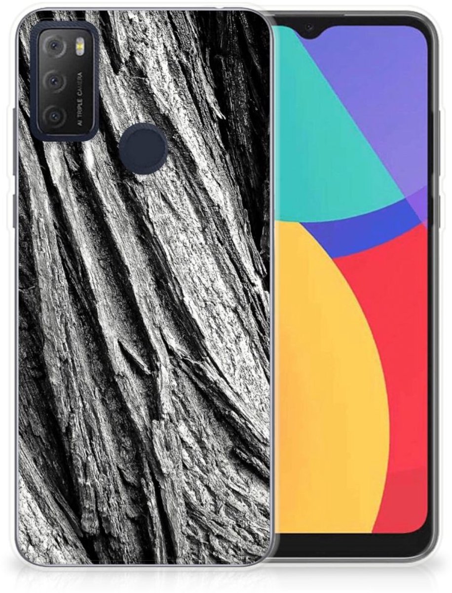 Bumper Hoesje Alcatel 1S (2021) Boomschors Grijs