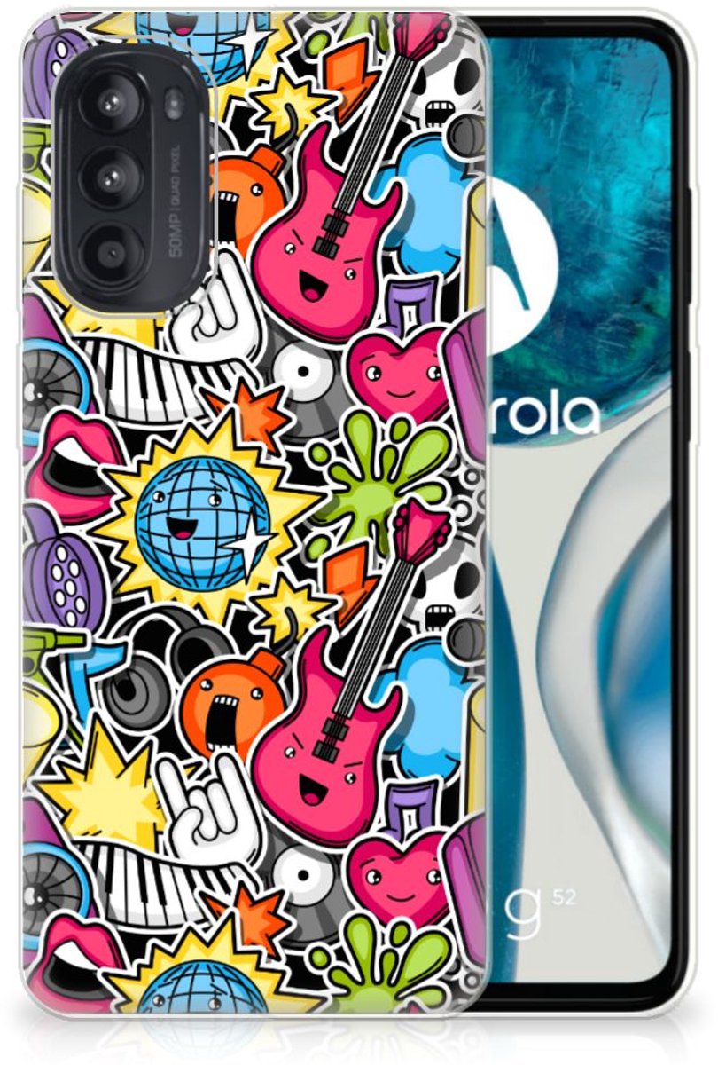 Motorola Moto G52/G82 Silicone Back Cover Punk Rock