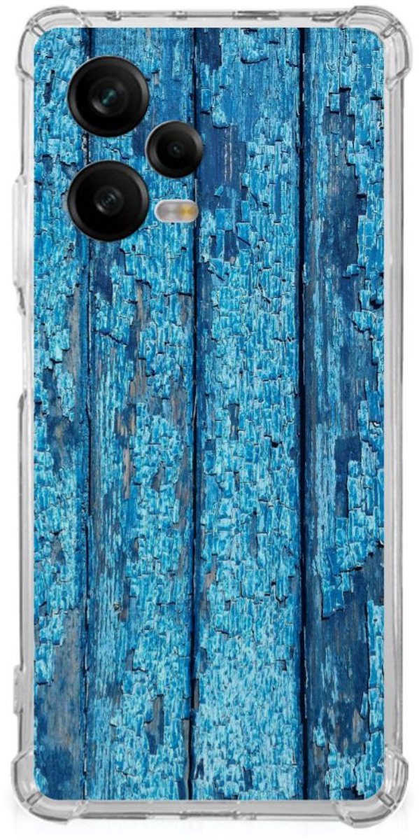 Xiaomi Redmi Note 12 Pro Stevig Telefoonhoesje Wood Blue