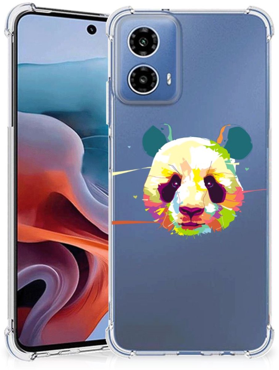 Motorola Moto G34 Stevig Bumper Hoesje Panda Color