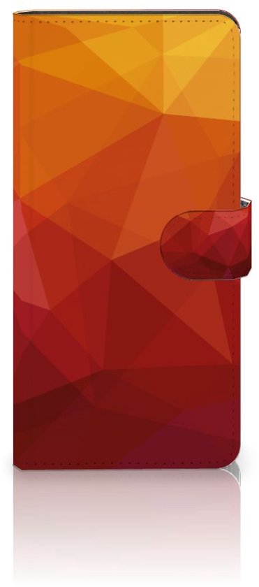 Book Case adapté pour Samsung Galaxy S24 Ultra Polygon Rouge