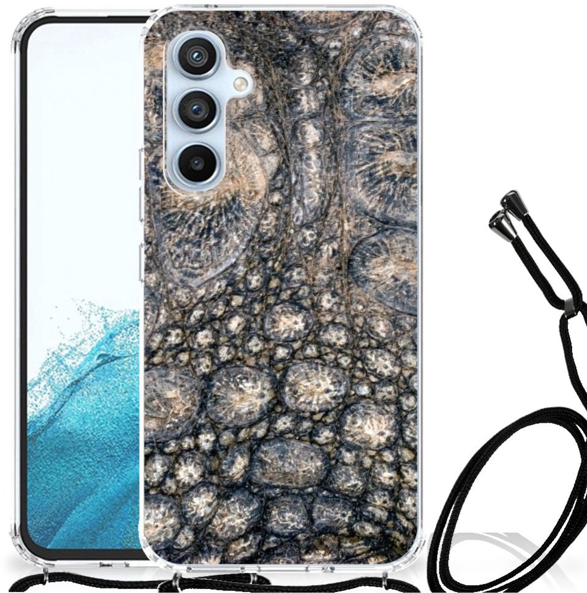 Back Cover voor Samsung Galaxy A54 5G Case Anti-shock Krokodillenprint