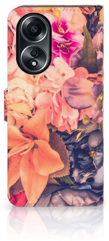 Housse Coque pour OPPO A58 4G Coque Téléphone Bouquet De Fleurs Cadeau pour le cadeau d'anniversaire de la mère
