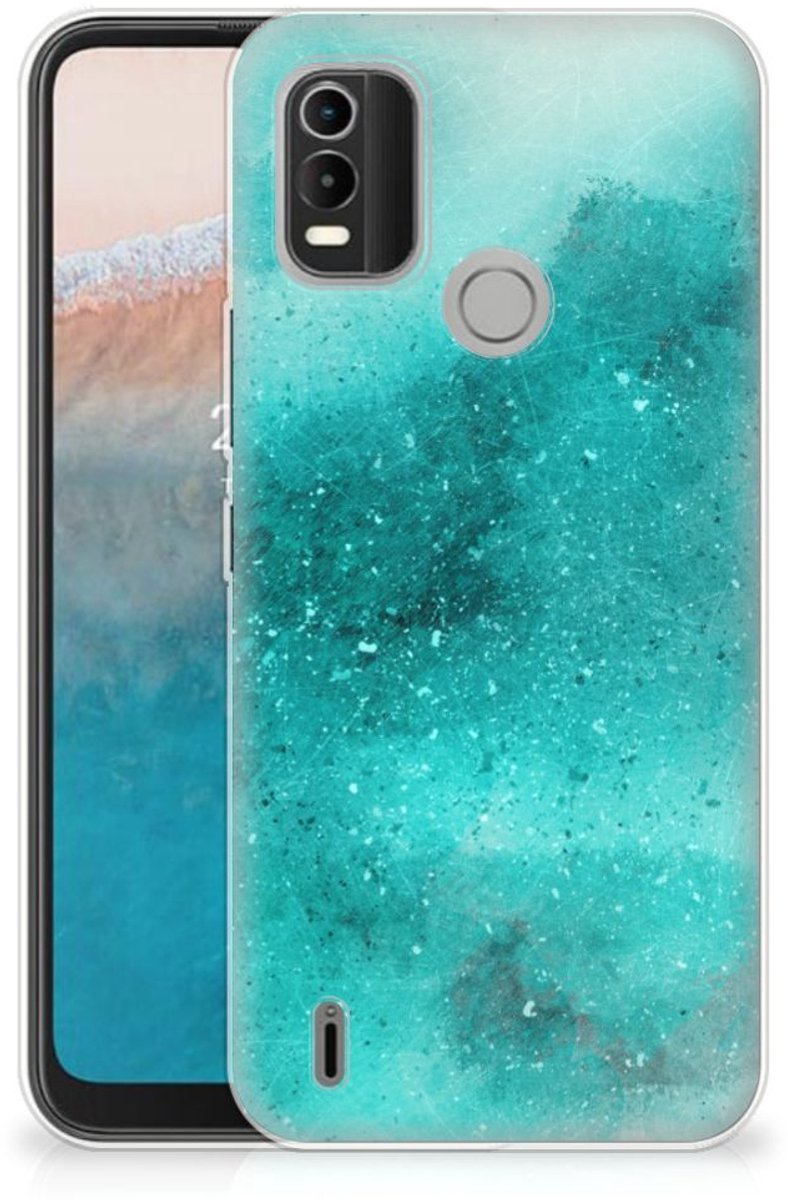 TPU Hoesje voor Hoesje maken Nokia C21 Plus Painting Blue